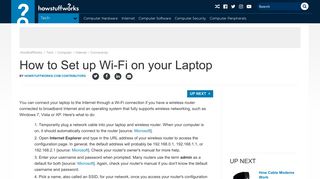 How to Set up Wi-Fi on your Laptop | HowStuffWorks