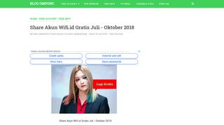 Share Akun Wifi.id Gratis Juli - Oktober 2018 - Blog Ompong