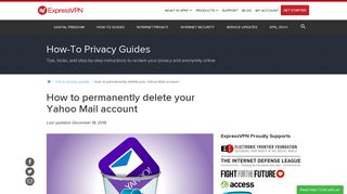 How to Permanently Delete Your Yahoo Mail Account - ExpressVPN