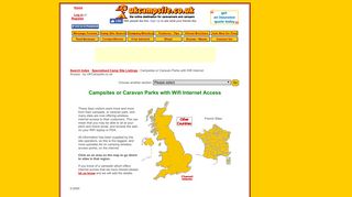 Campsites or Caravan Parks with Wifi Internet Access - UK Camp Site ...