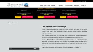 CTM Subscription - Caravan To Midnight