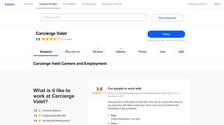 Carcierge Valet Careers and Employment | Indeed.com