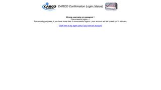 CARCO Confirmation Login - CARCO Group, Inc.