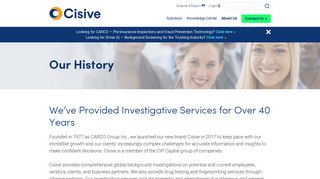 Our History | Cisive