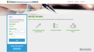 Login - Cisive formerly known as CARCO
