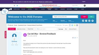 Car del Mar - Review/Feedback - MoneySavingExpert.com Forums