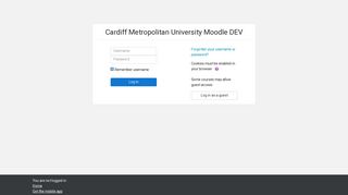 Cardiff Metropolitan University Moodle DEV