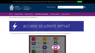 access student email - Cardiff Metropolitan University
