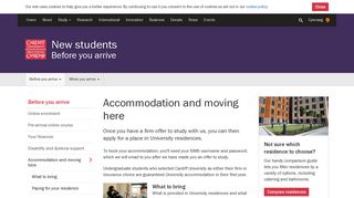 Accommodation and moving here - New students - Cardiff University