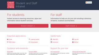 Intranet - Cardiff University: Home