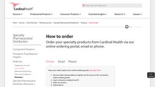 How to order - Cardinal Health