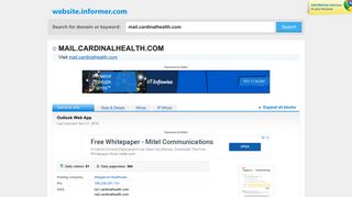 mail.cardinalhealth.com at WI. Outlook Web App - Website Informer