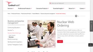 Nuclear Web Ordering - Cardinal Health