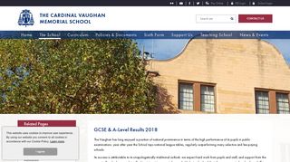 Cardinal Vaughan Memorial School - Latest GCSE & A-Level Results