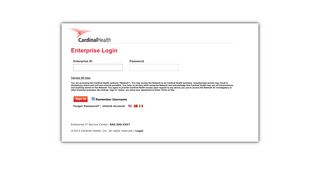 Cardinal Health Enterprise Login Page
