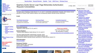 Epiphany Cardio Server Login Page Mishandles Authentication ...