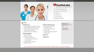 Cardiac Monitoring Company | Sitemap | CardioLabs