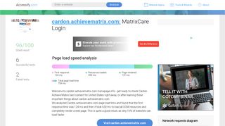 Access cardon.achievematrix.com. MatrixCare Login