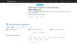 Matrixcare achieve matrix Results For Websites Listing - SiteLinks.Info