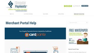 Merchant Portal - CardPointe Merchant Portal - Singular Payments