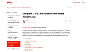 Using the CardConnect Merchant Portal (CardPointe) – Gingr