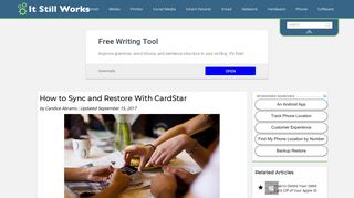 How to Sync and Restore With CardStar | It Still Works