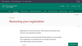 how to renew your registration, the training you ... - Social Care Wales