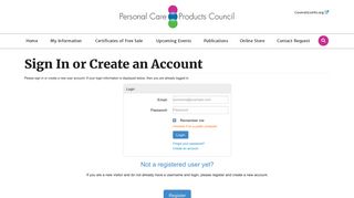Login Required - Personal Care Products Council