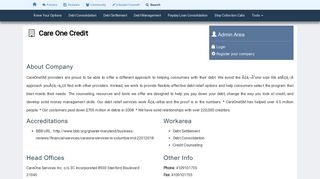 Care One Credit - Debt Consolidation Care