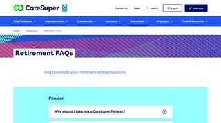 Retirement FAQs | CareSuper