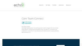 Care Team Connect | Echo Health Ventures