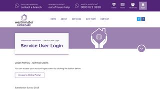 Service User Login - Westminster Homecare - UK.COM