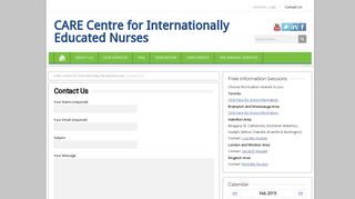 Contact Us – CARE Centre for Internationally Educated Nurses