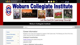 Woburn Collegiate Institute > Guidance > Career Information