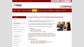 Career Cruising - Durham District School Board