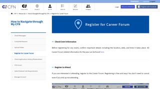 Register for Career Forum | CFN (CareerForum.Net)