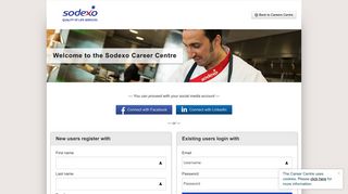 Welcome to the Sodexo Career Center - Register or Login