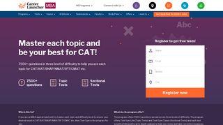 Test Gym, CAT revision tool - Career Launcher