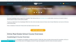 Career Webschool Reviews - AceableAgent