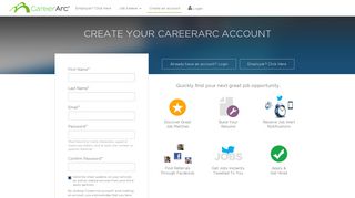 Job Seeker Sign Up | CareerArc