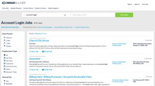 Account Login Jobs - Apply Now | CareerBuilder