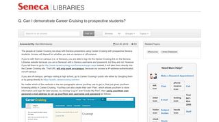 Can I demonstrate Career Cruising to prospective students ...