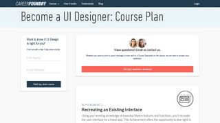 View our UI Design Course Plan | CareerFoundry
