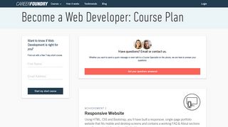 View our Web Development Course Plan | CareerFoundry