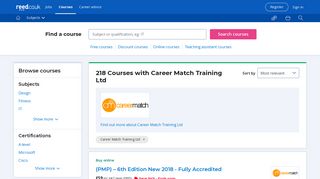Career Match Training Ltd courses | reed.co.uk