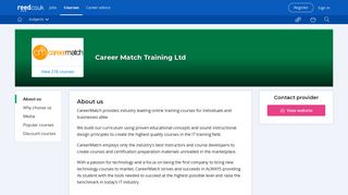 Career Match Training Ltd - reed.co.uk