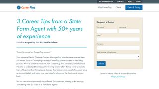 3 Career Tips from a State Farm Agent with 50+ years of ... - CareerPlug