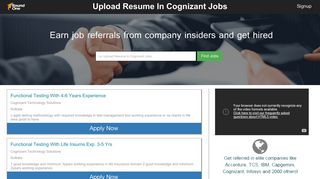 Upload Resume Cognizant Jobs - Round One