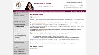 Current Vacancies - Department of Justice