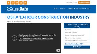 OSHA 10-Hour General Industry - CareerSafe Online
